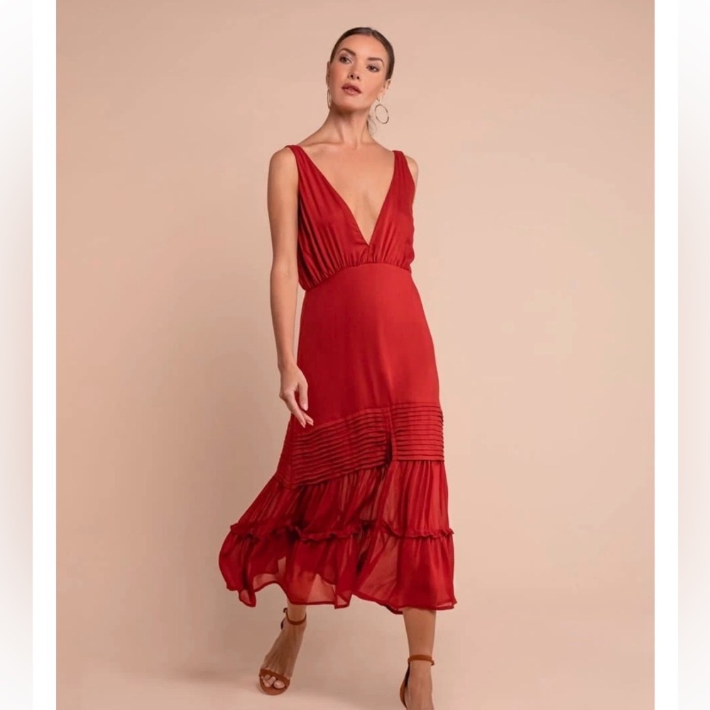 Dark red cocktail dress